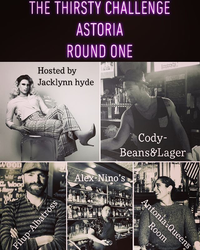The Second Annual Thirsty Challenge kicks off with Round 1 on Monday September 9th at 7 pm. Four contenders 2 secret ingredients from #downunder and 15 minutes to create an unforgettable #cocktail Save the date and support these fantastic #astoria #mixologists representing @ninosaq @queensroomnyc @beansandlager and @albatrossastoria #barlife #bartender #bartenderlife  #drinklocal #thrillist #eater #buzzfeedfood @lisamariejoyce @yelpqueens @weheartastoria @qnsgram @boastnyc @astoriabout @astoryofastoria  @starvingactressnyc