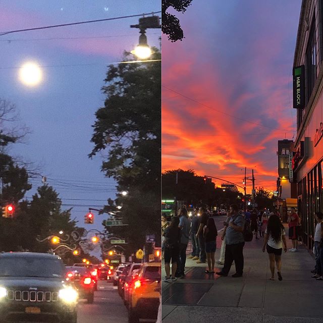 #dusk on #ditmarsblvd #love #ourneighborhood  #astoria #ditmars #nyclife #gooutside #eatandbehappy #eatlocal #drinklocal #nofilter